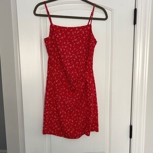 Red Floral Mini Dress